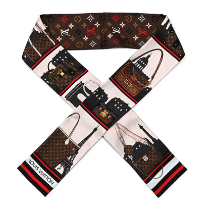 Louis Vuitton Silk Monogram Skyline Bandeau Marron 1 of 3