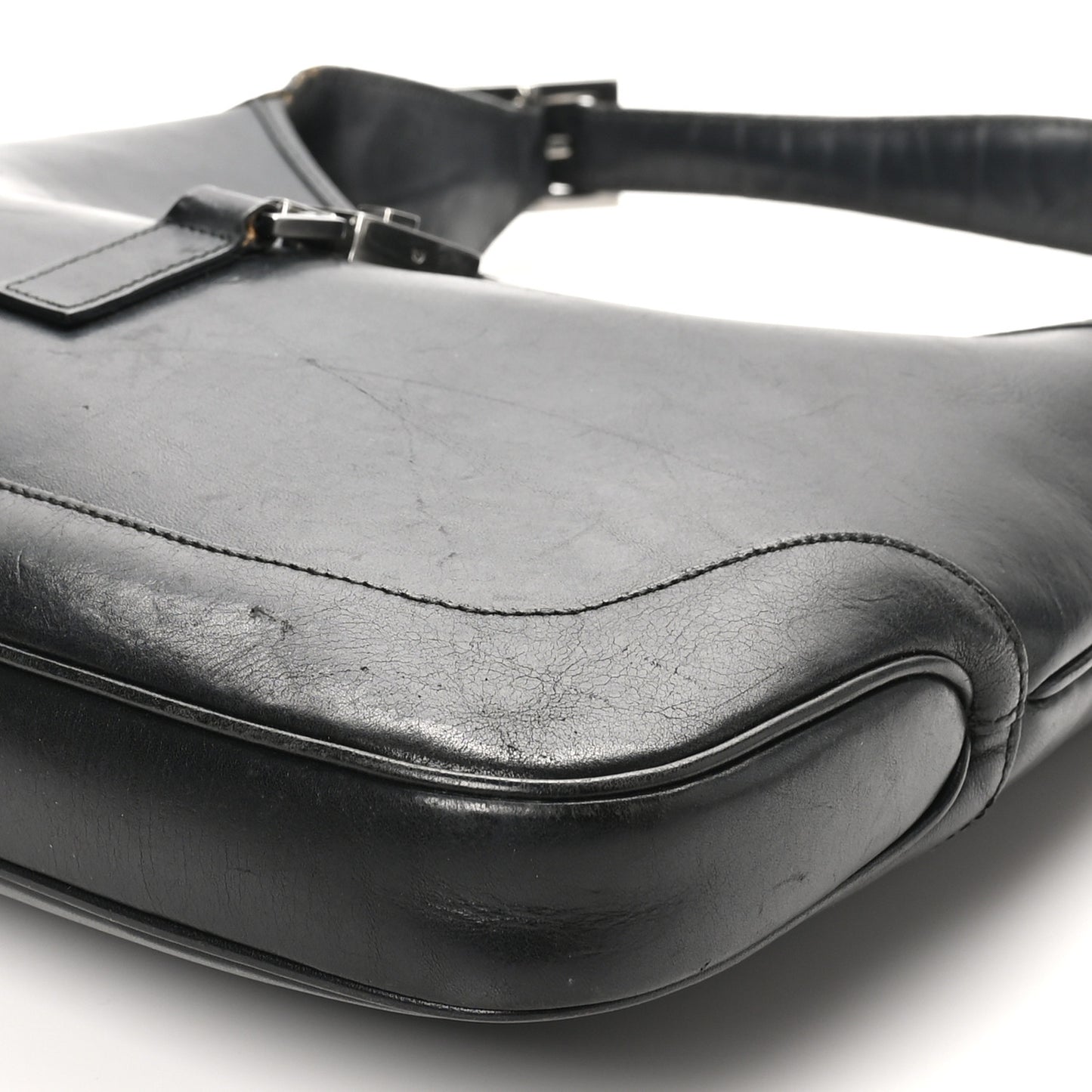 Calfskin Small Jackie O Hobo Black