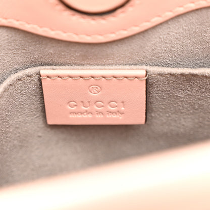 Gucci Nappa Bamboo Web Mini Nymphaea Top Handle Bag Perfect Pink Mystic White 6 of 11