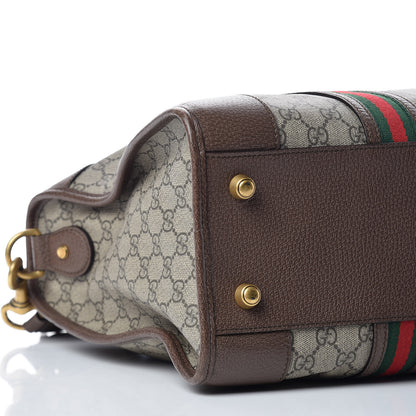 Gucci Soft GG Supreme Monogram Web Neo Vintage Duffle Bag Beige New Acero Crop 10 of 11