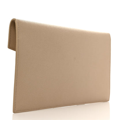 Saint Laurent Grain De Poudre Uptown Pouch Dark Beige 3 of 6