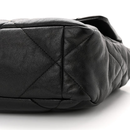 Chanel Shiny Goatskin Quilted Large Chanel 19 Flap Black 10 of 10
