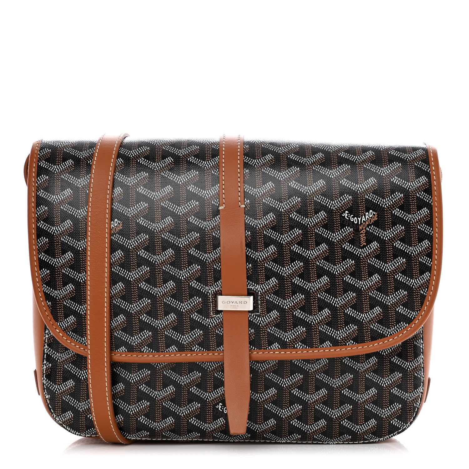 Goyard Goyardine Belvedere II MM Messenger Bag Black Gold 1 of 14