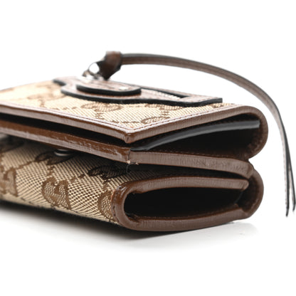 Balenciaga X GUCCI GG Monogram Azalea Calfskin Neo Classic Wallet Beige Ebony Brown Sugar 6 of 8