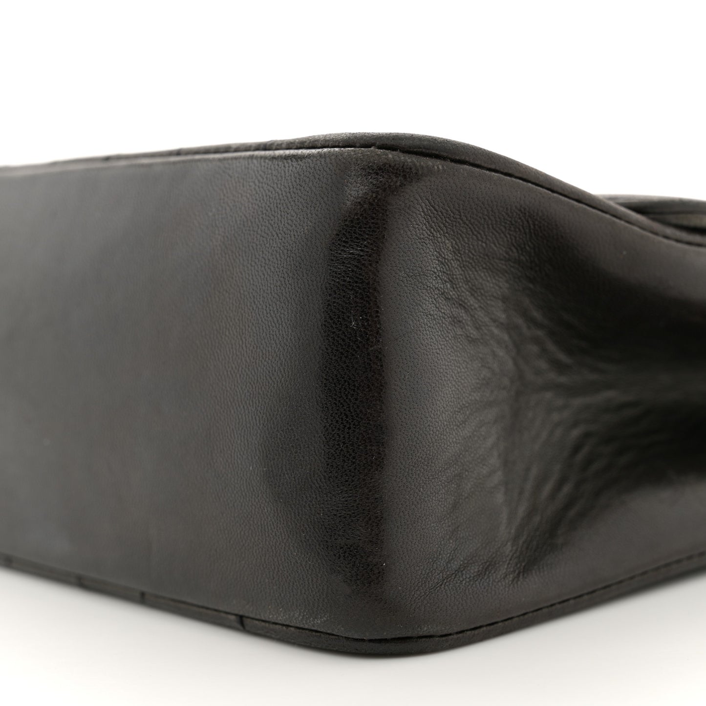 Lambskin Quilted Medium Single Flap Black