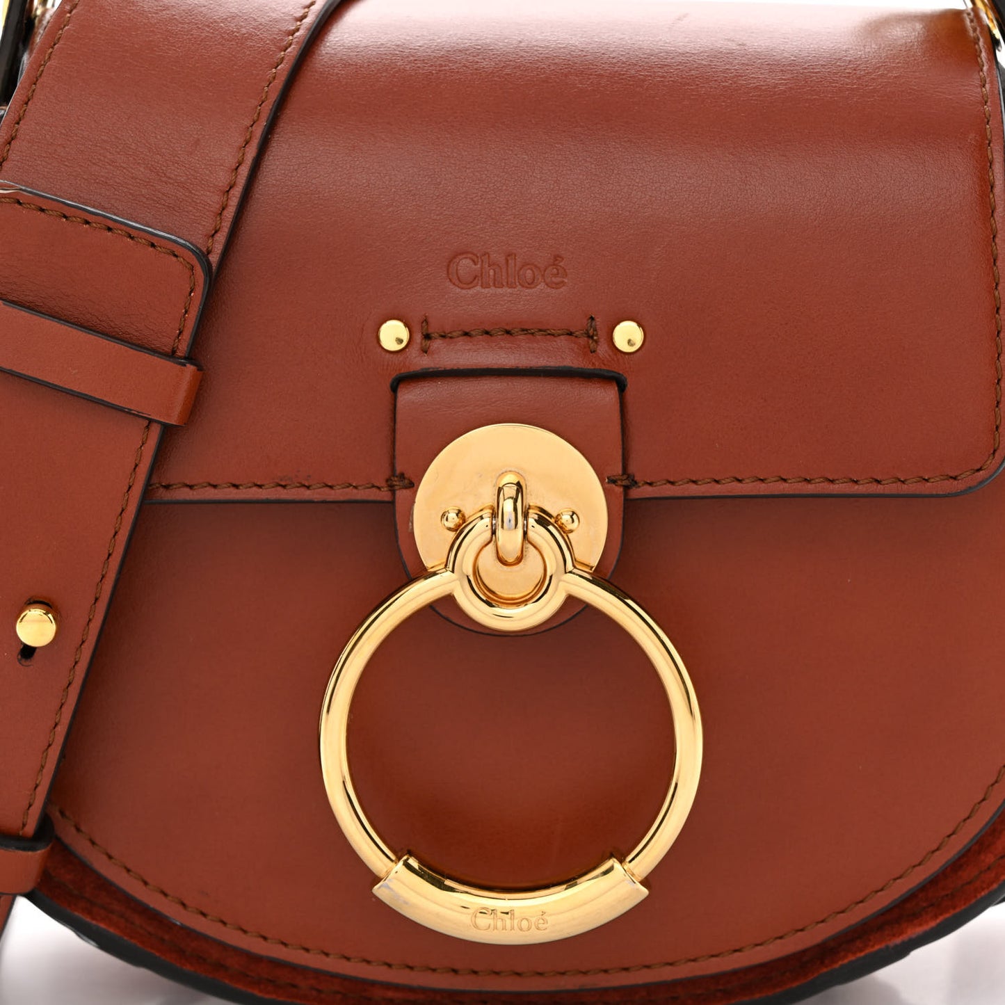 Calfskin Small Tess Bag Sepia Brown