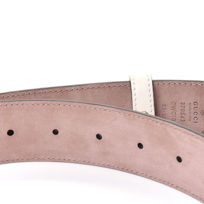 Gucci Guccissima Interlocking G 37mm Belt 85 34 Mystic White 7 of 8