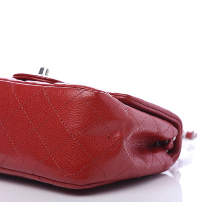 Chanel Caviar Quilted Mini Square Flap Red 9 of 13