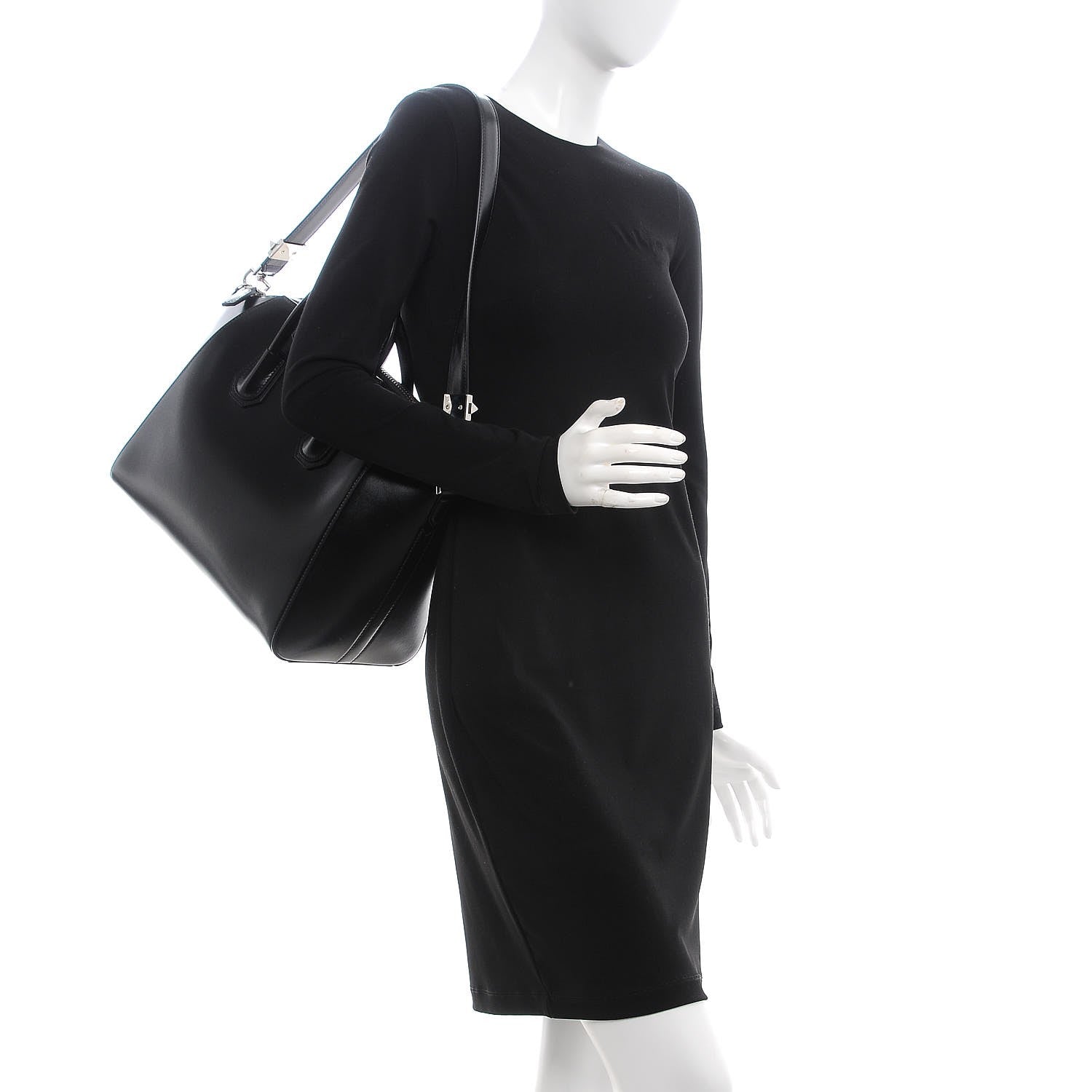 Givenchy Shiny Lord Calfskin Medium Antigona Black 2 of 8