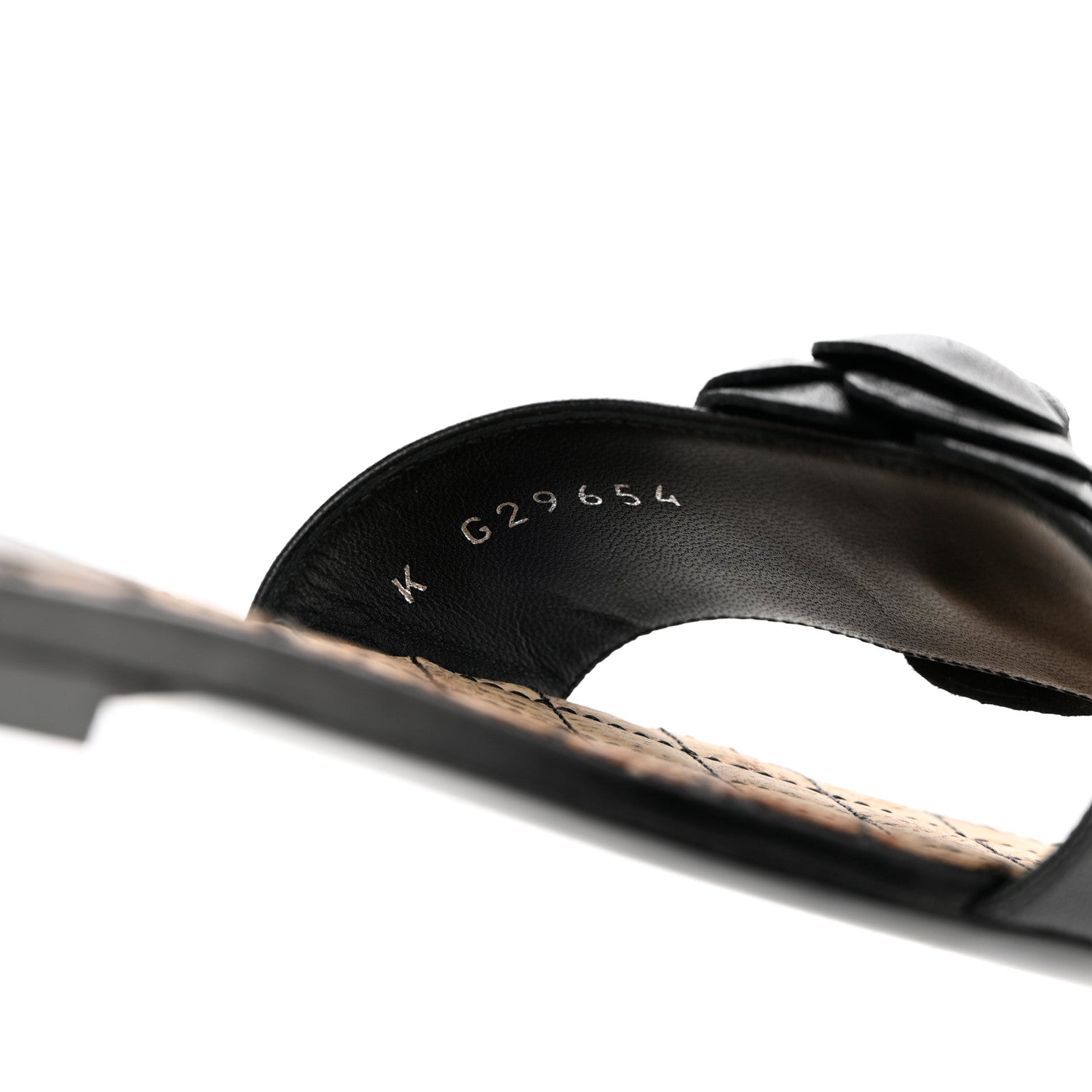 Chanel Lambskin Cork Camellia Sandals 38.5 Black 8 of 9