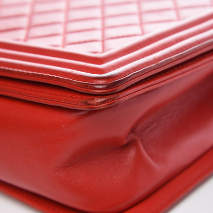 Chanel Lambskin Quilted New Medium Boy Flap Red 13 of 13