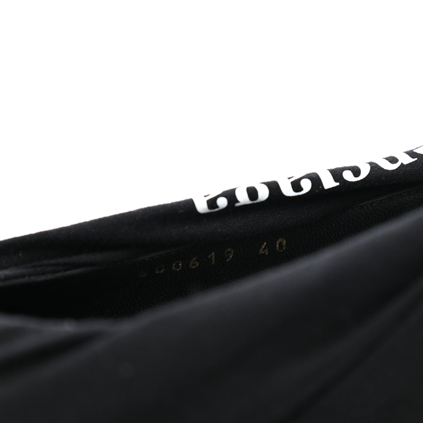 Jersey Crepe Political Campaign Logo Knife Pointed Slingback Flats 40 Black White Rouge