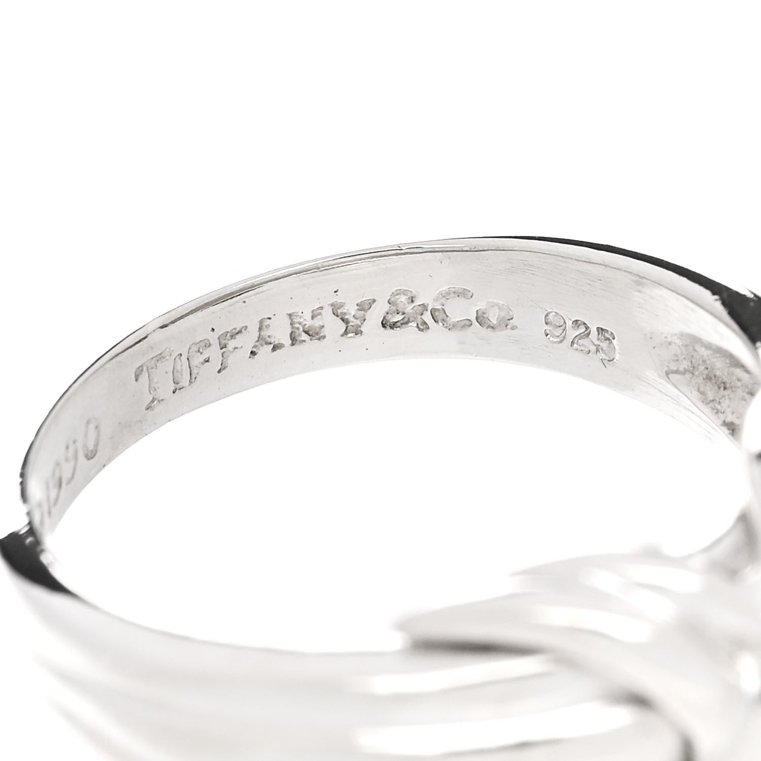 Tiffany Sterling Silver Signature X Ring 50 5.5 4 of 6