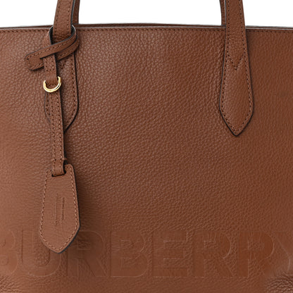 Burberry Calfskin Logo Embossed Medium Ardwell Tote Tan 7 of 9