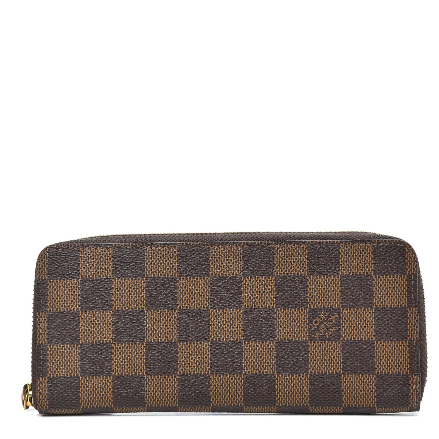 Damier Ebene Clemence Wallet Cherry