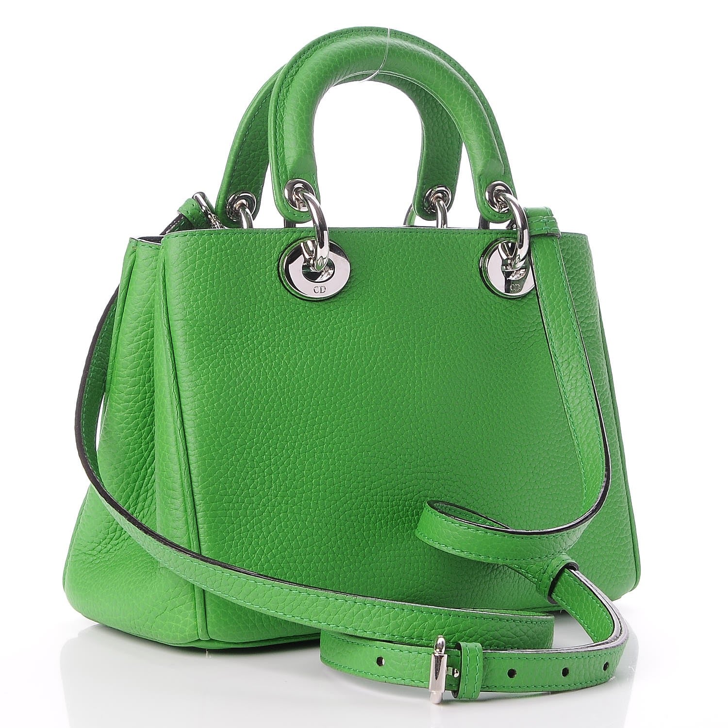 Christian Dior Bullcalf Small Diorissimo Tote Grass Green 4 of 12
