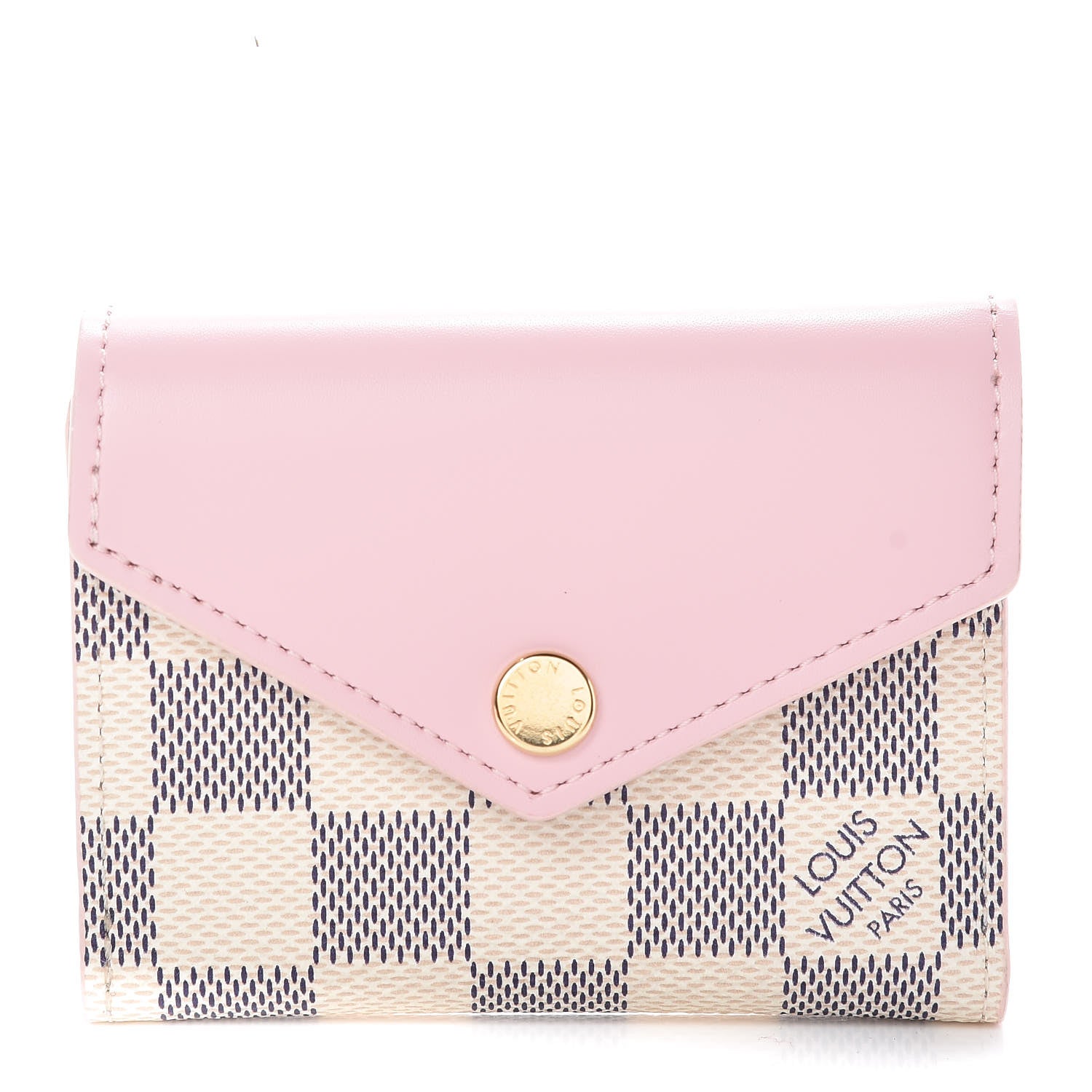 Louis Vuitton Damier Azur Zoe Wallet Rose Ballerine 1 of 10