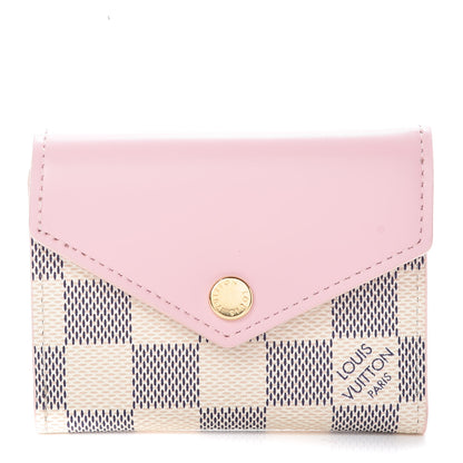Louis Vuitton Damier Azur Zoe Wallet Rose Ballerine 1 of 10