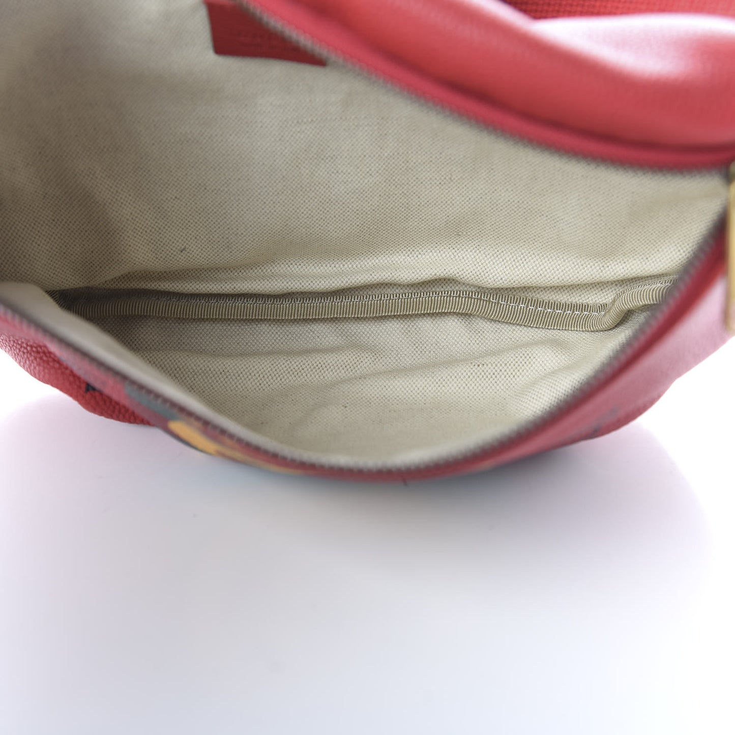 Grained Calfskin Logo Belt Bag Hibiscus Red