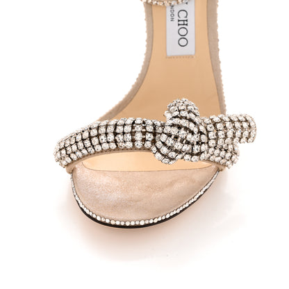 Jimmy Choo Crystal Thyra 100 Sandals 40 Nude 6 of 9