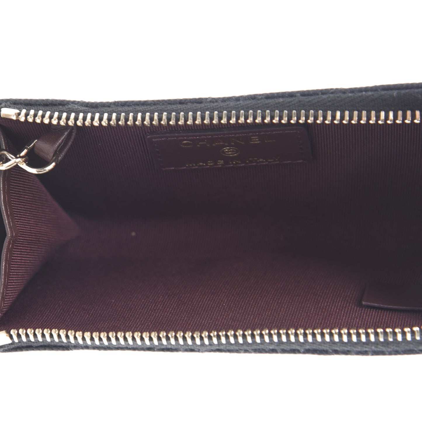Caviar Quilted Key Holder Case Black