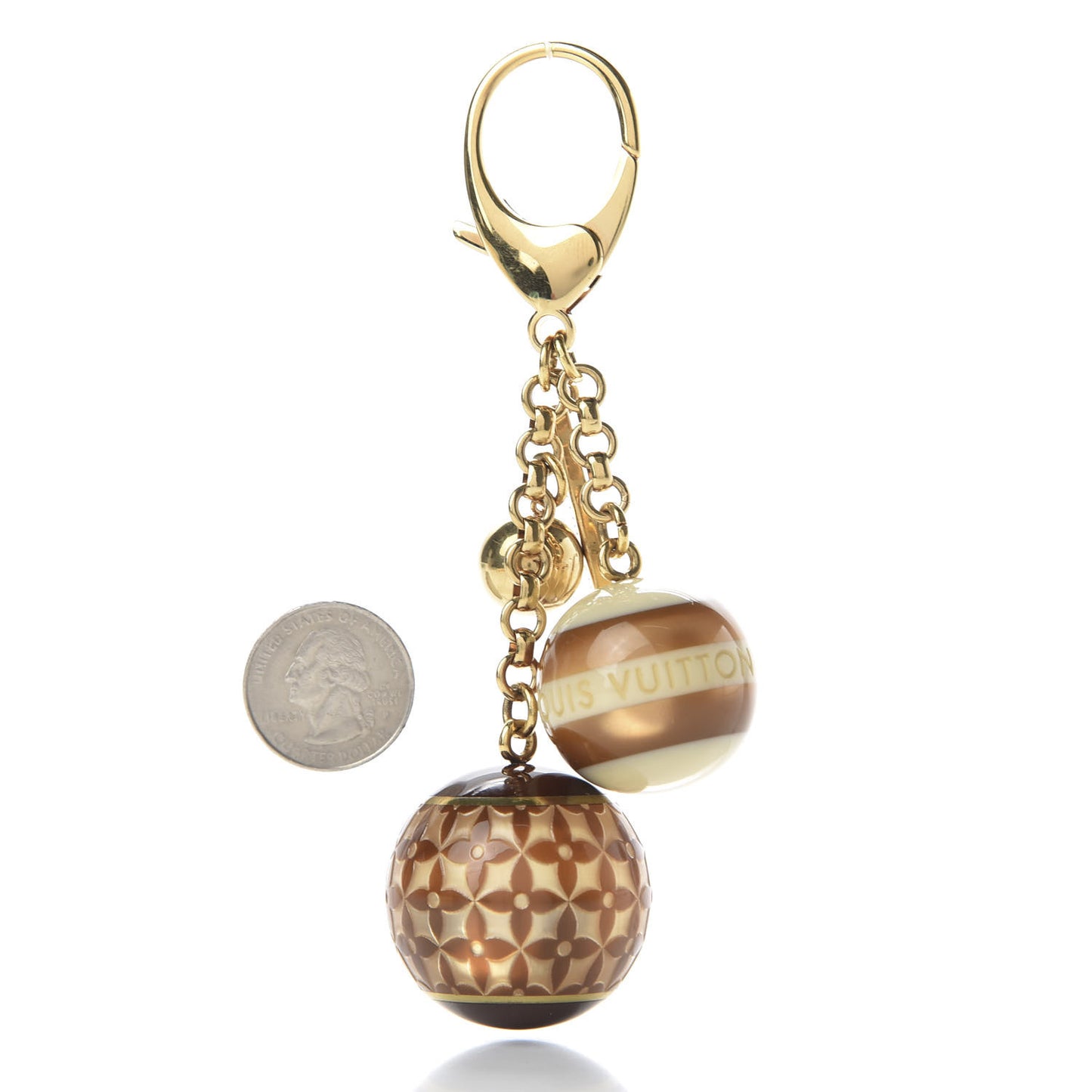 Mini Lin Croisette Bag Charm Beige