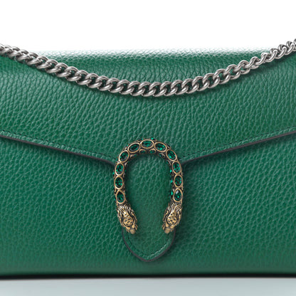 Gucci Calfskin Mini Dionysus Chain Wallet Emerald 8 of 10