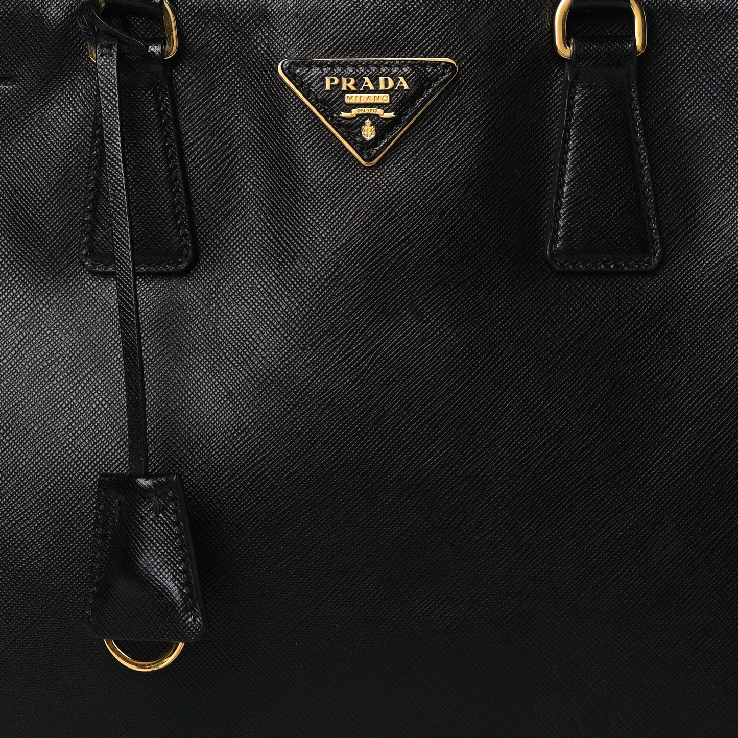 Saffiano Medium Galleria Double Zip Tote Black