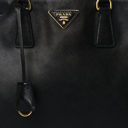 Prada Saffiano Medium Galleria Double Zip Tote Black 7 of 9
