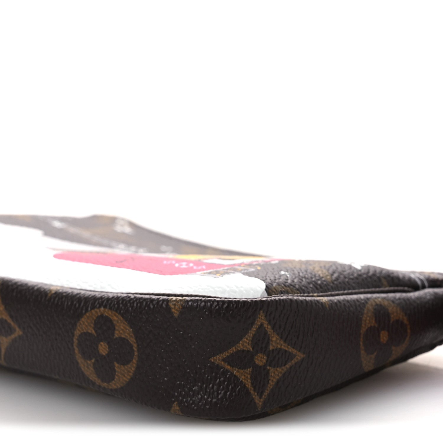 Louis Vuitton Monogram 2019 Christmas Animation Mini Courchevel Pochette Accessories Fuchsia 10 of 10