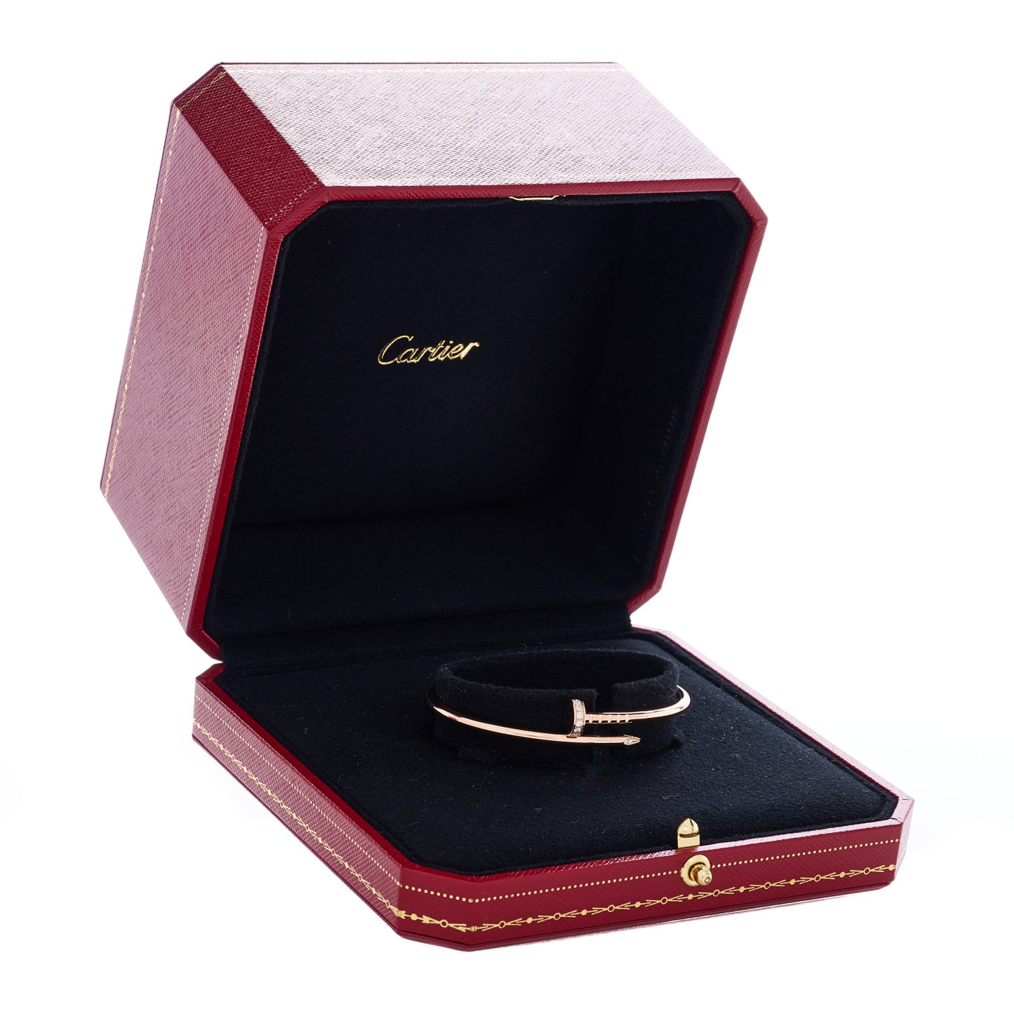 18K Pink Gold Diamond Small Juste Un Clou Bracelet 15
