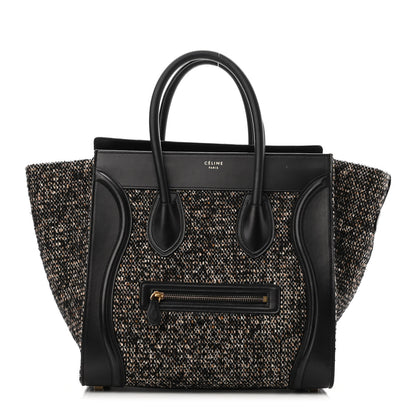 Celine Twill Smooth Calfskin Mini Luggage Dune Black 1 of 9