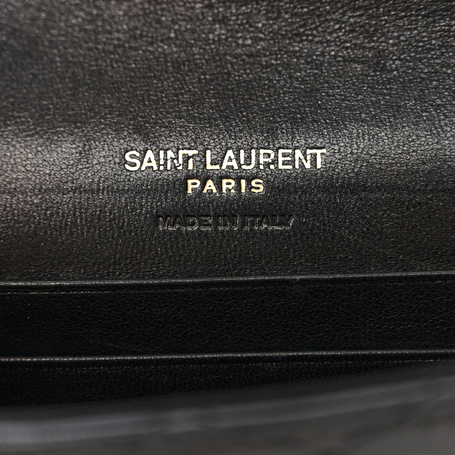 Saint Laurent Lambskin Quilted Monogram Gaby Small Envelope Wallet Black 6 of 8