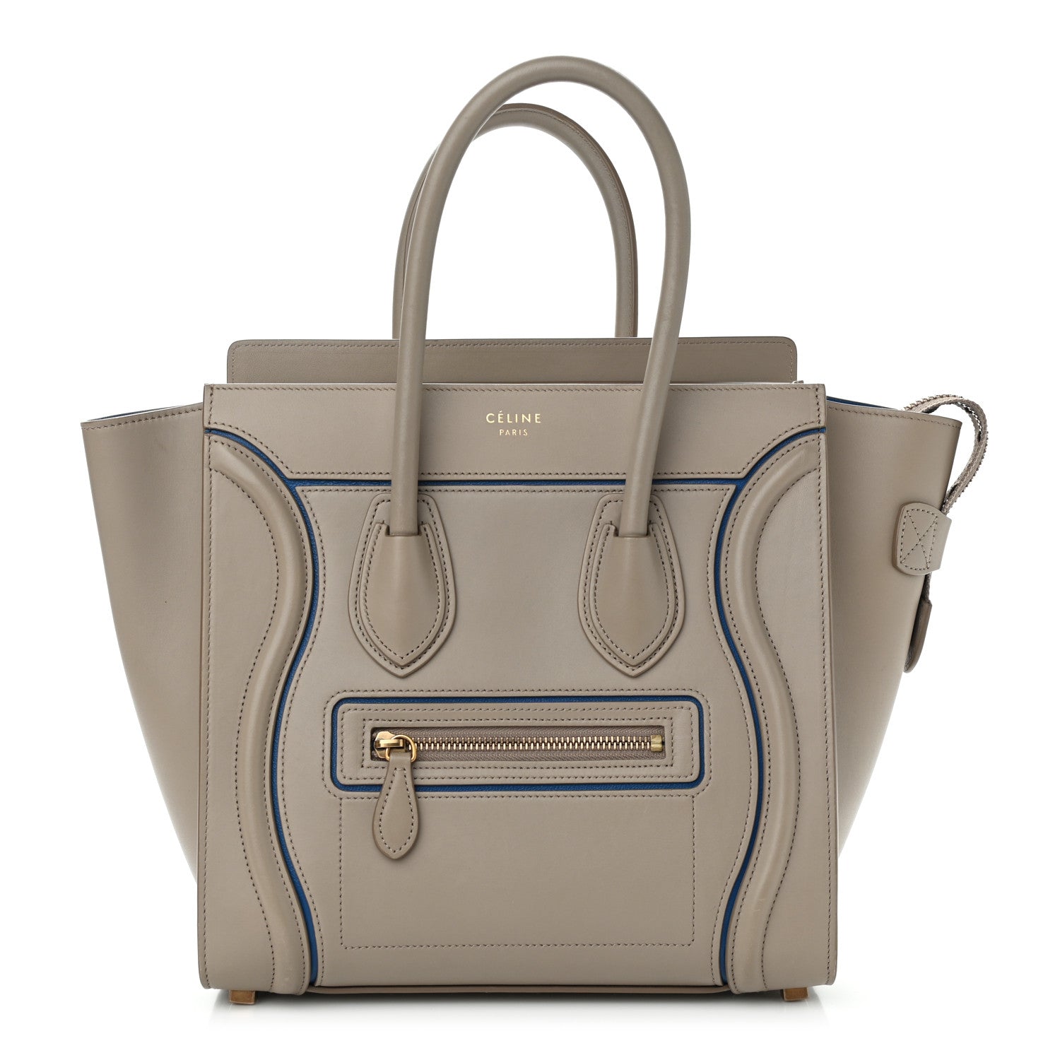 Celine Smooth Calfskin Interstice Micro Luggage Light Taupe 1 of 14