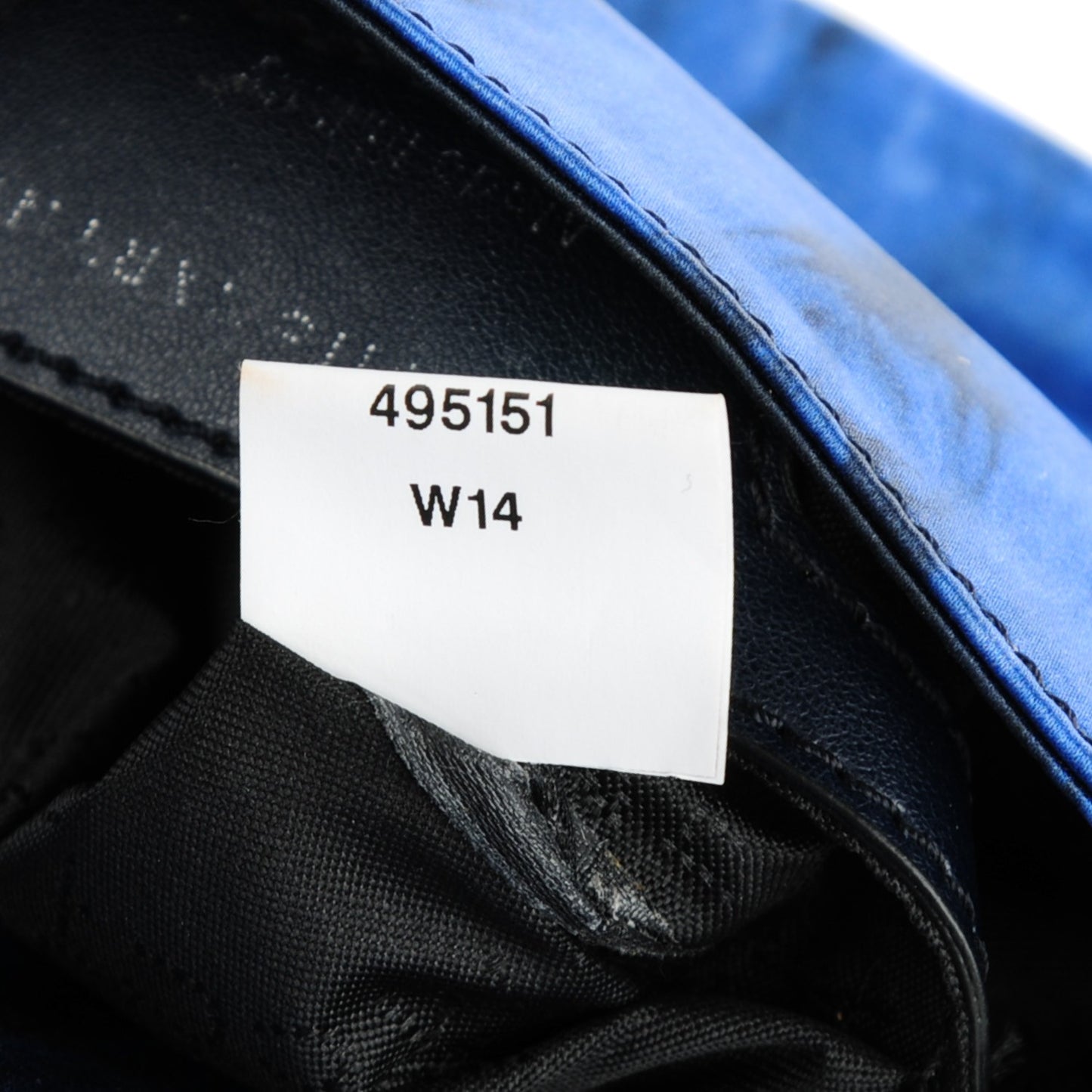 Tie Dyed Satin Falabella Crossbody Bag Cerulean