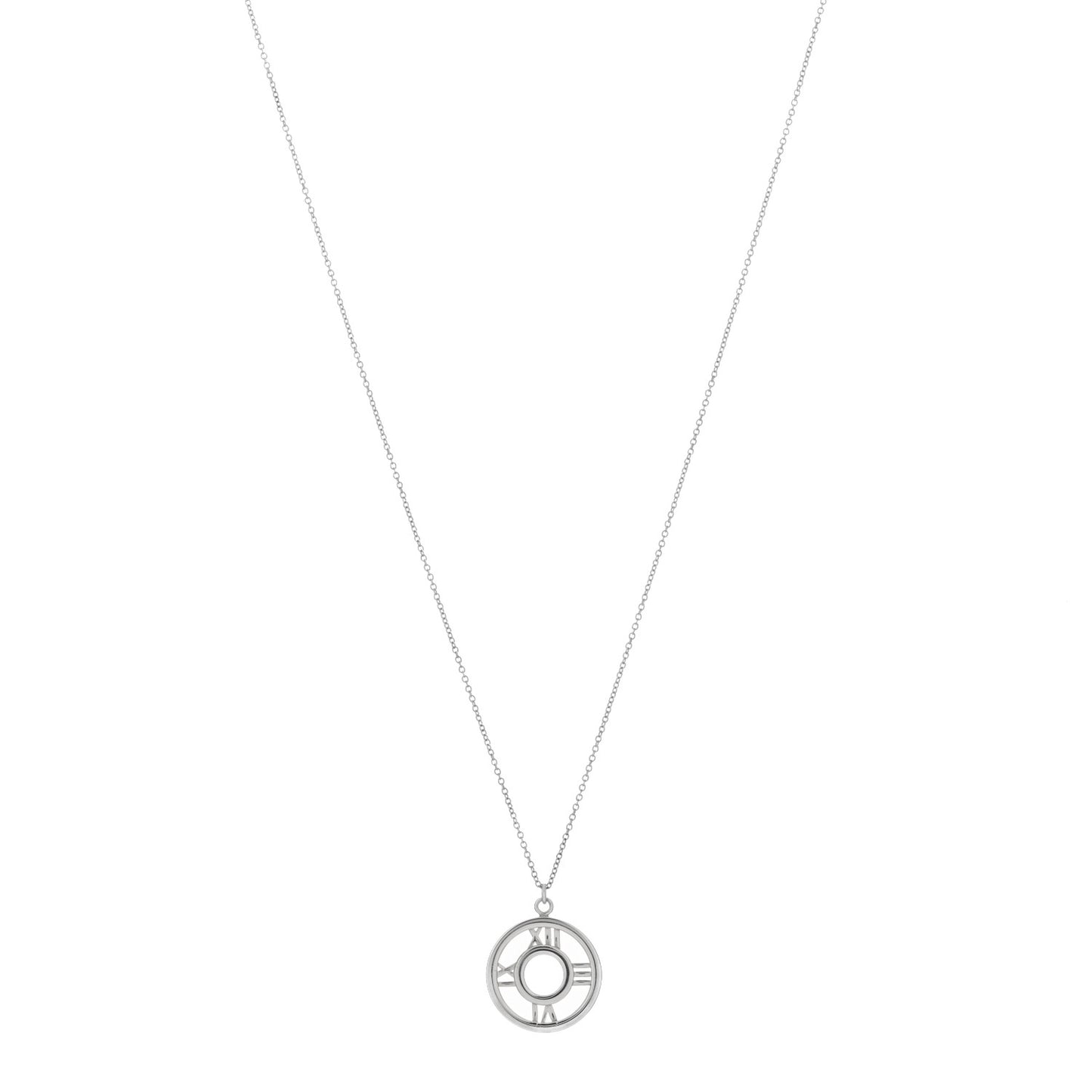 Sterling Silver Medium Atlas Open Pendant Necklace