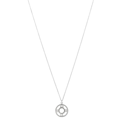 Tiffany Sterling Silver Medium Atlas Open Pendant Necklace 1 of 3