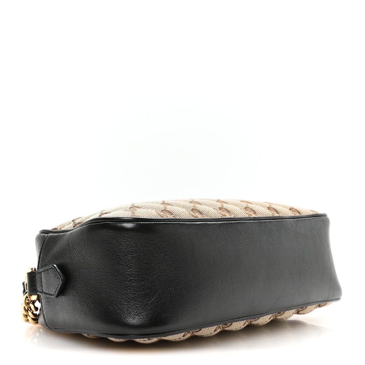 Monogram Matelasse Diagonal Small GG Marmont Chain Shoulder Bag Beige Black