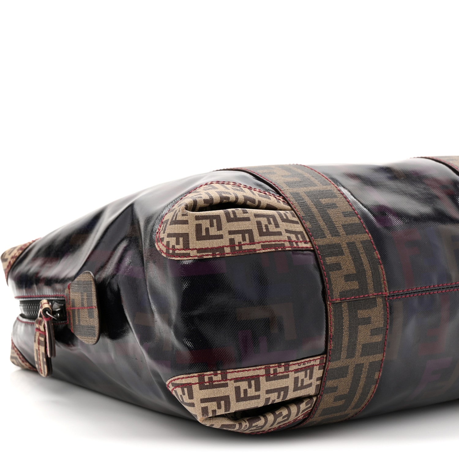 Fendi Zucca Zucchino Spalmati Large Mixed Media B Mix Tote Multicolor Tobacco 9 of 10