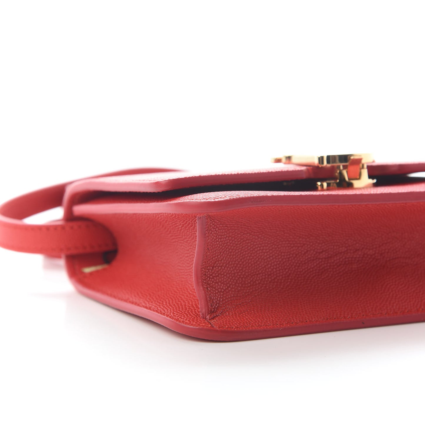 Grainy Calfskin Small TB Bag Bright Red