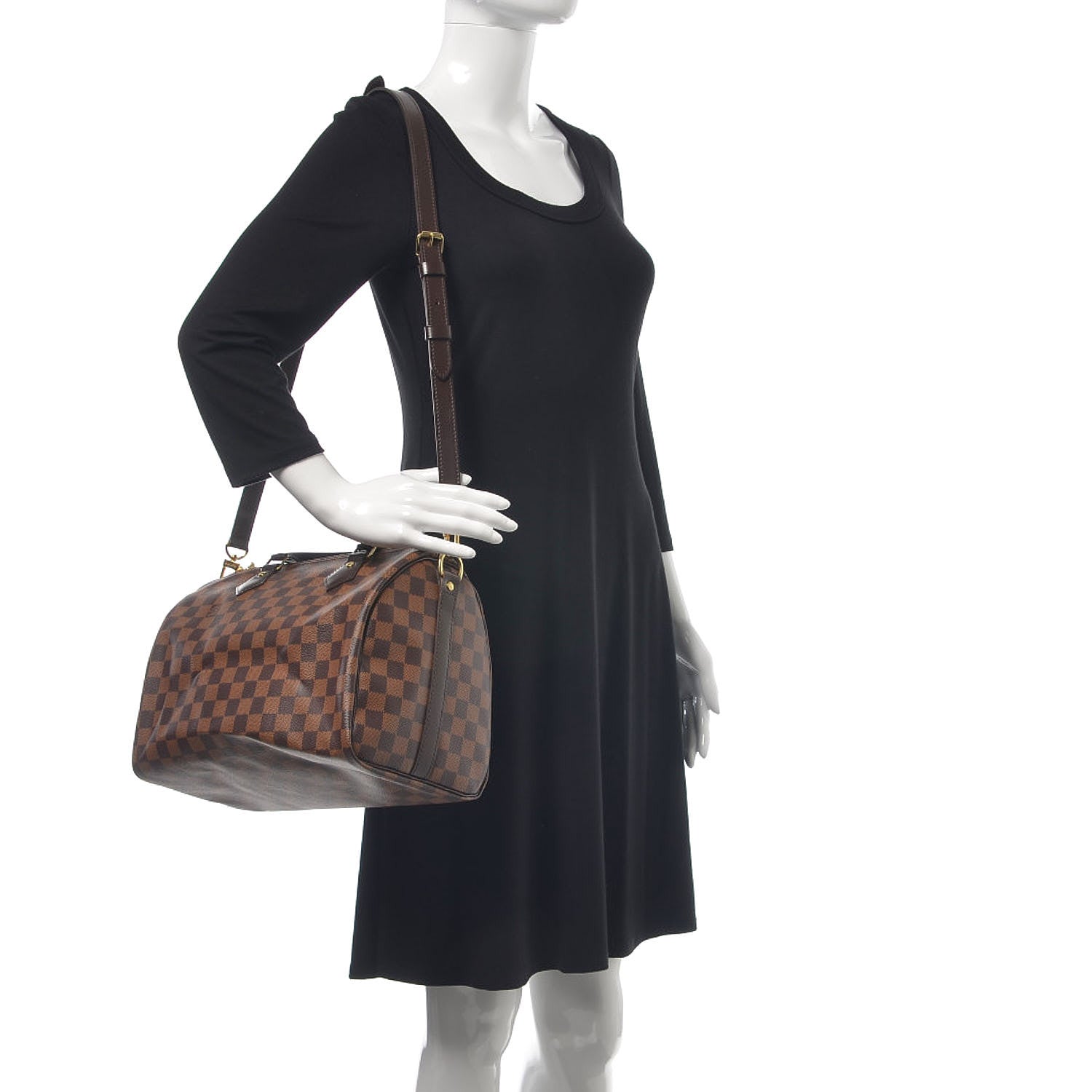 Louis Vuitton Damier Ebene Speedy Bandouliere 30 2 of 8