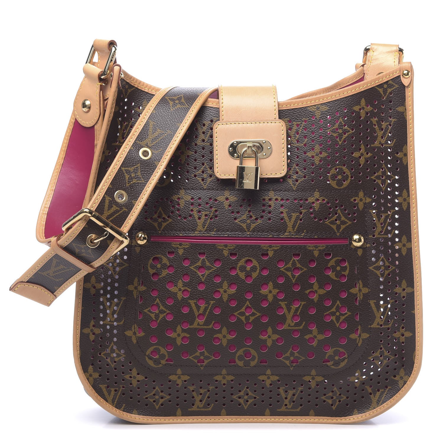Louis Vuitton Monogram Perforated Musette Fuchsia 1 of 9