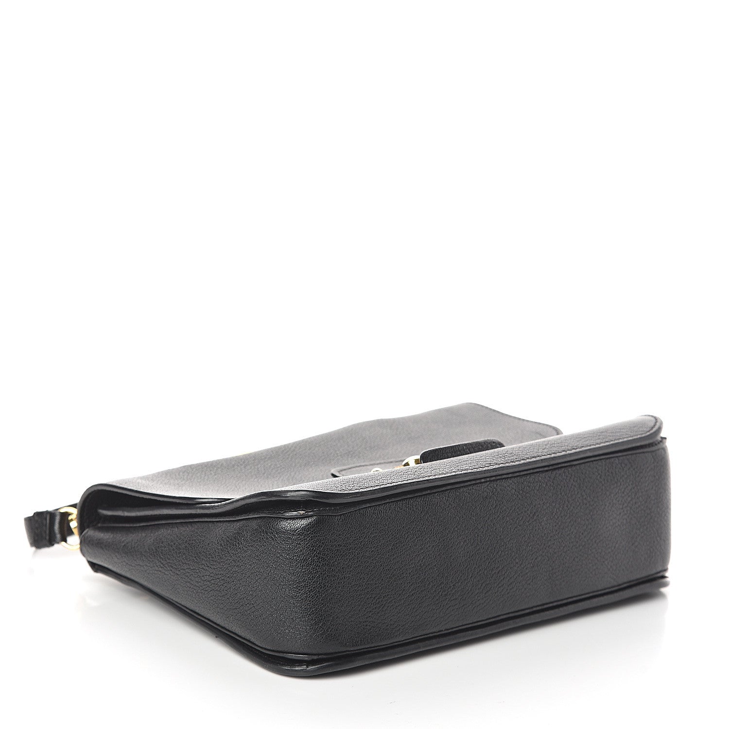 Miu Miu Goatskin Madras Shoulder Bag Black 3 of 9