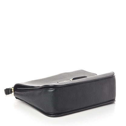 Miu Miu Goatskin Madras Shoulder Bag Black 3 of 9