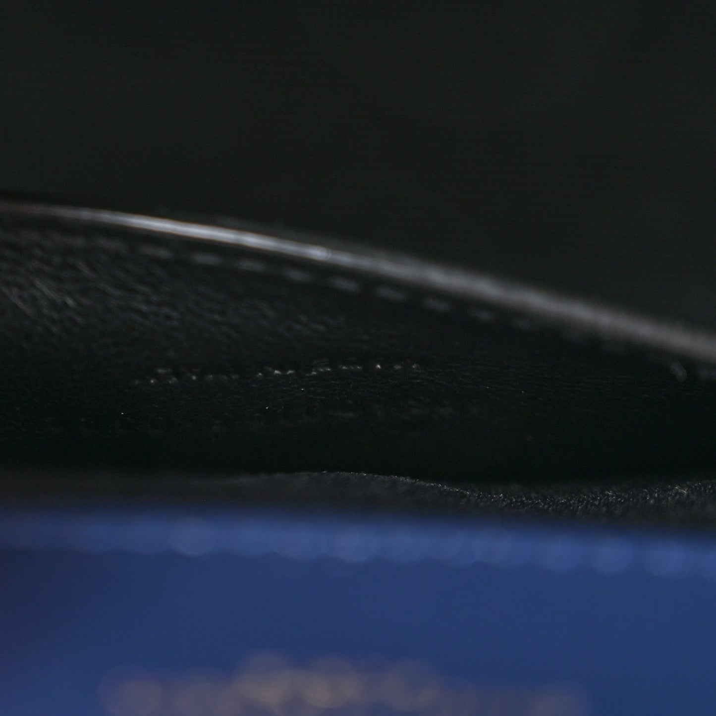 Grain De Poudre Textured Mixed Matelasse Triquilt Small Monogram Satchel Blue Charron
