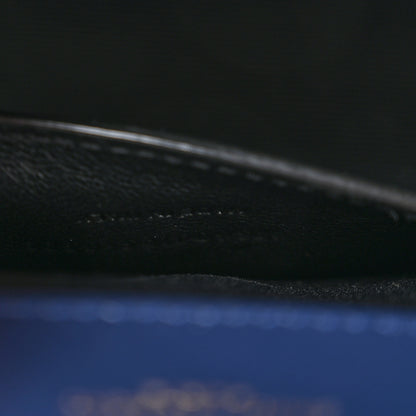 Saint Laurent Grain De Poudre Textured Mixed Matelasse Triquilt Small Monogram Satchel Blue Charron 7 of 14