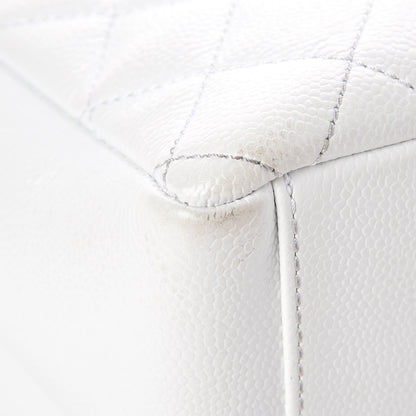 Chanel Caviar Quilted Petit Shopping Tote PST White 12 of 14