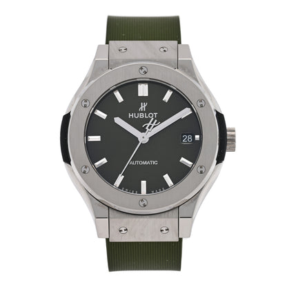 Hublot Titanium Rubber 38mm Classic Fusion Automatic Watch Green 565.NX.8970.RX 1 of 4