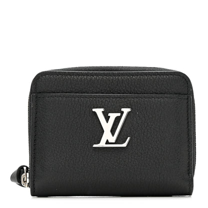 Louis Vuitton Calfskin Lockme Zippy Coin Purse Black 1 of 8