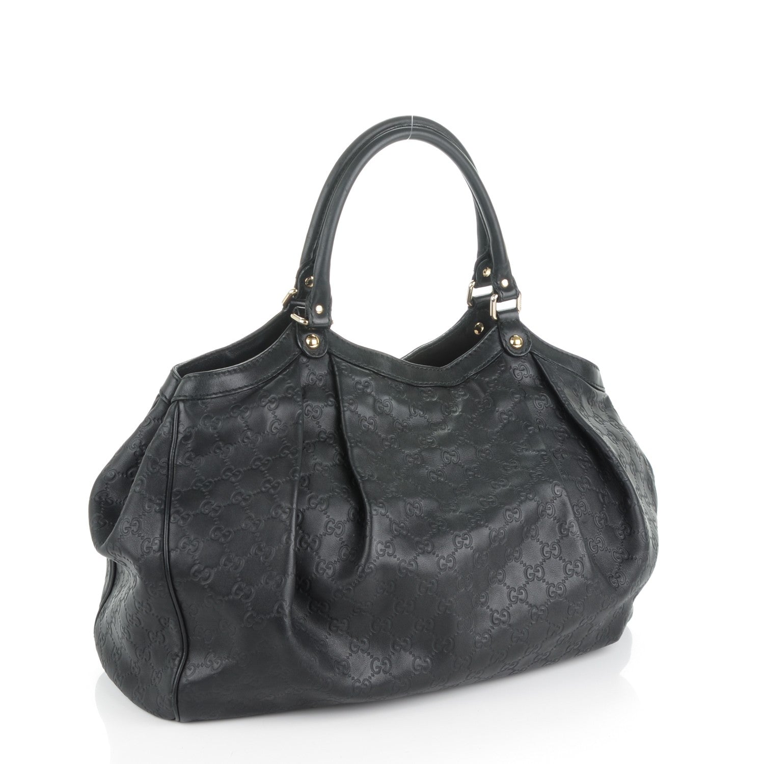 Gucci Guccissima Large Sukey Tote Black 3 of 8